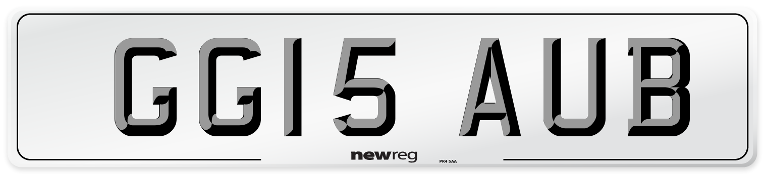 GG15 AUB Number Plate from New Reg